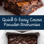 Cocoa Powder Brownies Recipe
