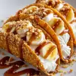 Caramel Banana Nuts Tacos Recipe