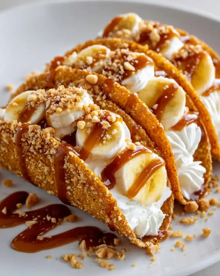 Caramel Banana Nuts Tacos Recipe