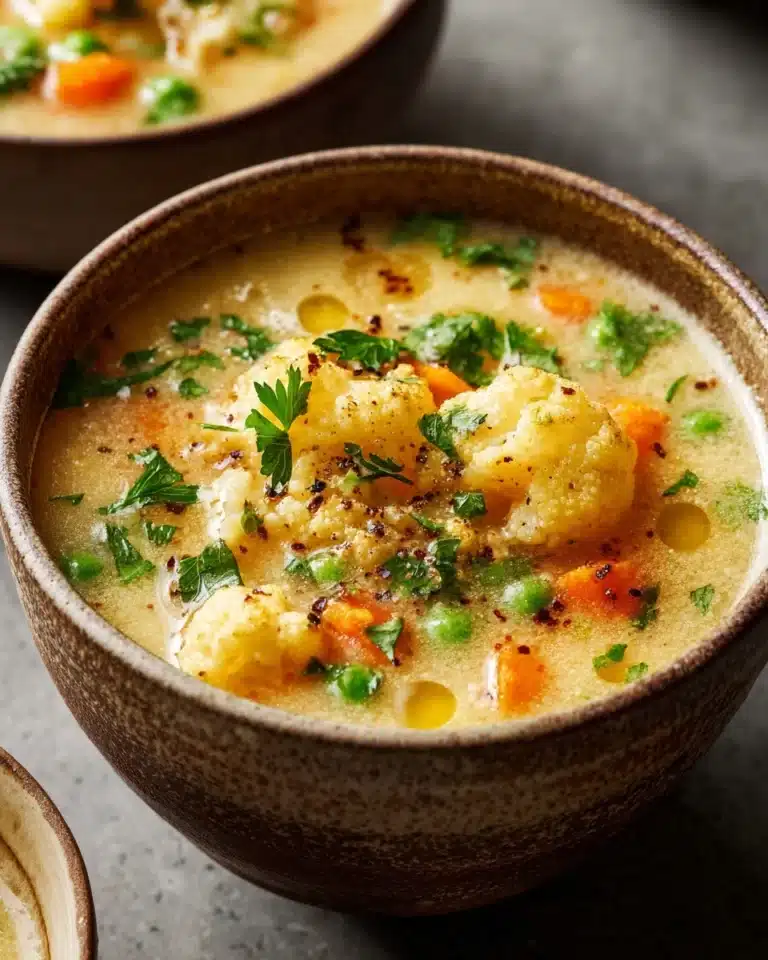 Mediterranean-Style Cauliflower Soup Recipe