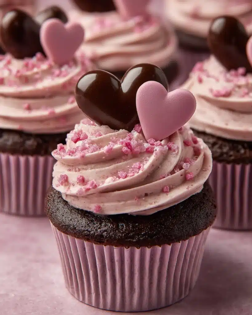 Chocolate Cupcakes with Pink Buttercream Recipe