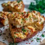 This chicken Alfredo garlic bread Recipe