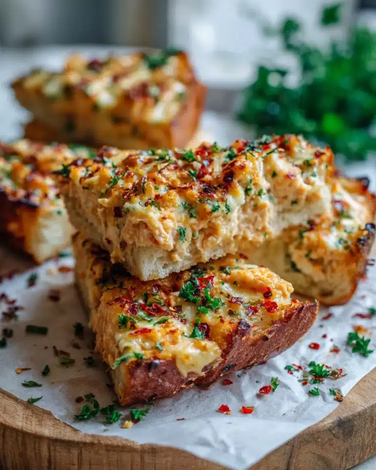 This chicken Alfredo garlic bread Recipe