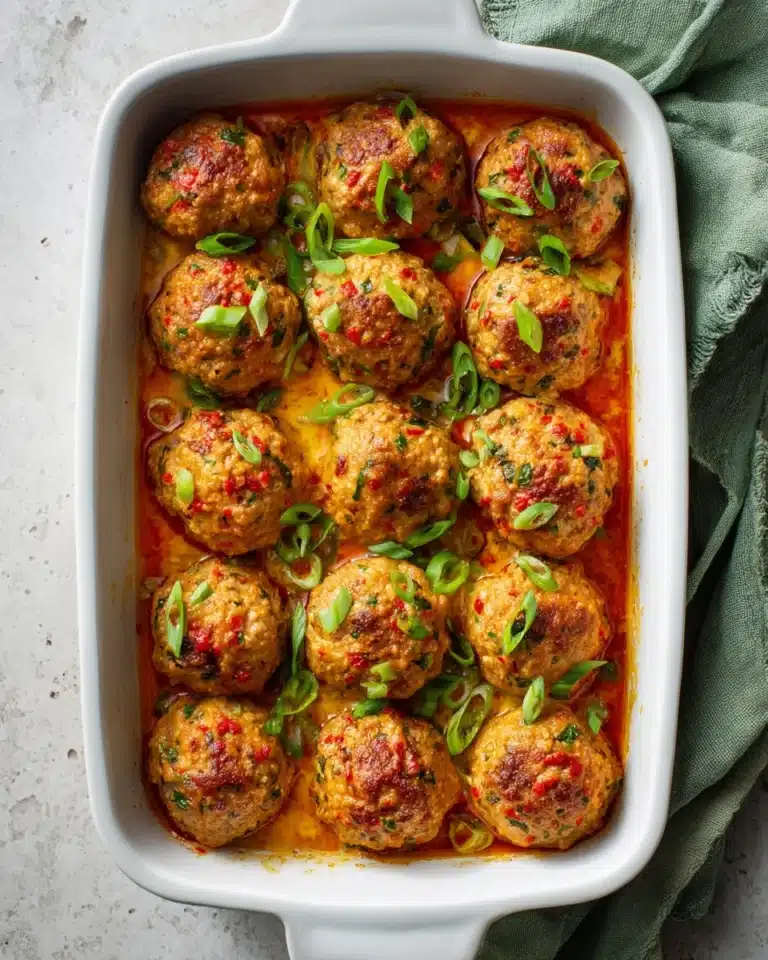 Easy Thai Baked Chicken Meatballs Recipe
