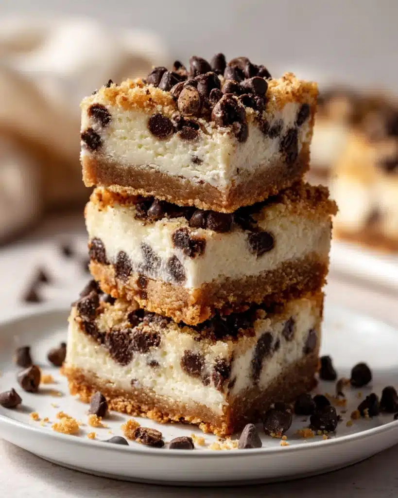 No-Bake Cookie Dough Cheesecake Bars Recipe