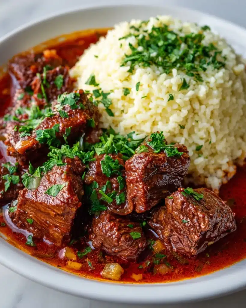 Moshari Kokkinisto: Greek Beef Stew in Tomato-Wine Sauce Recipe