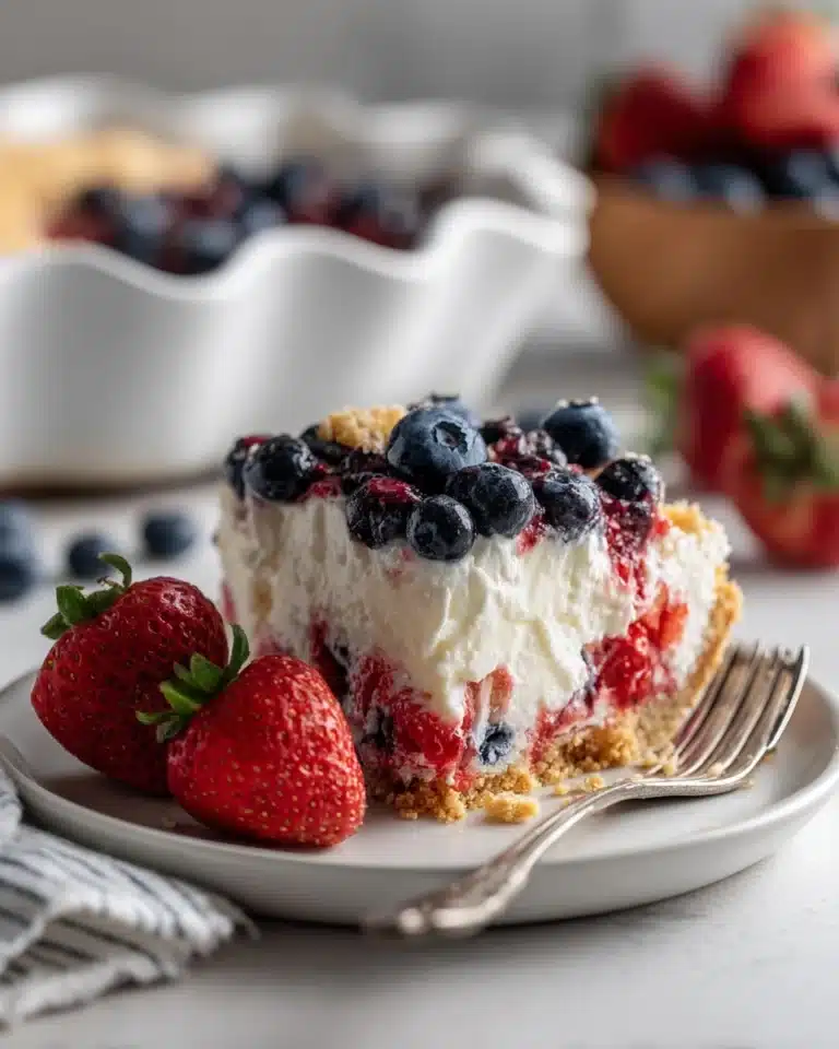 and blue no-bake dessert Recipe