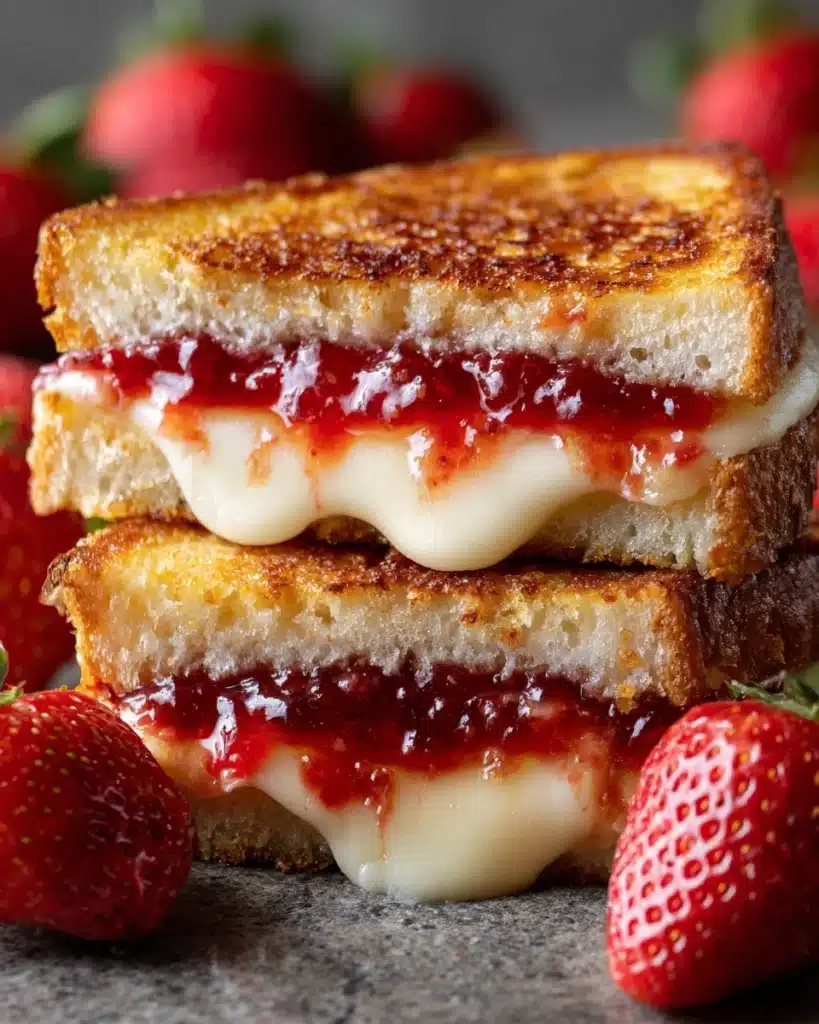 Fried Strawberry Cheesecake Sandwiches Recipe