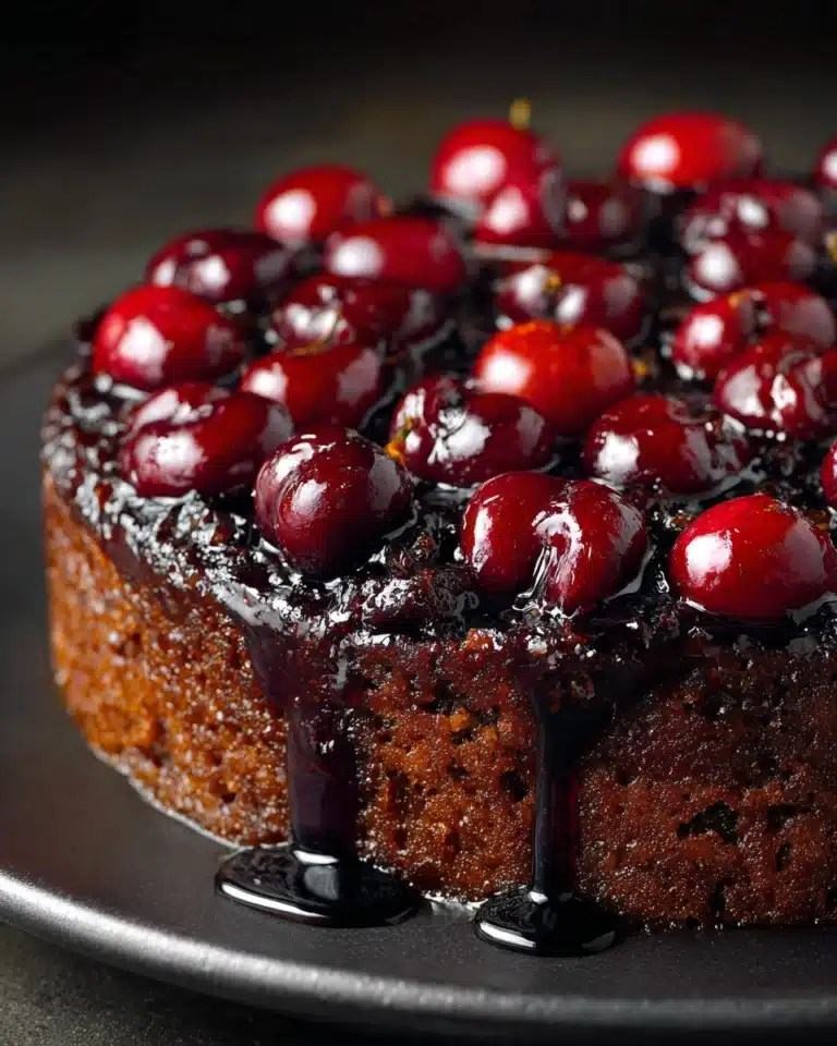 Chocolate Cherry Upside Down Cake Recipe