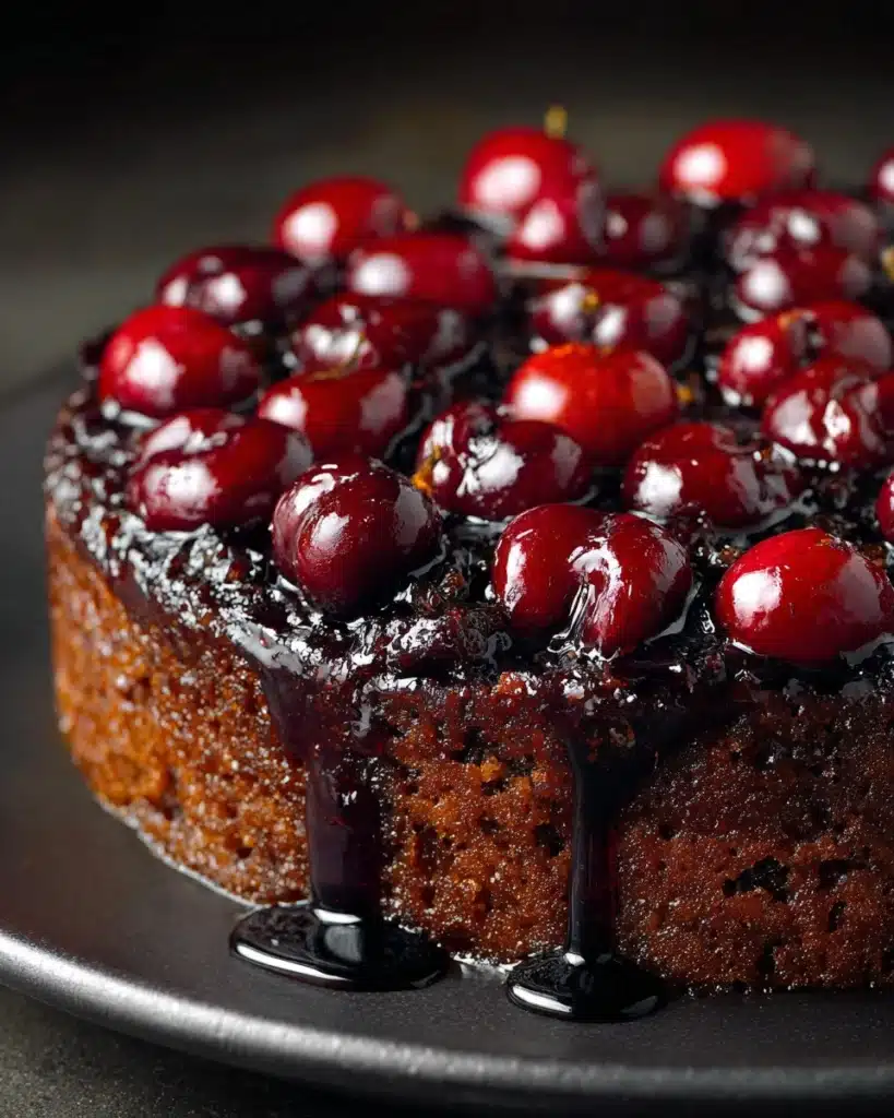Chocolate Cherry Upside Down Cake Recipe