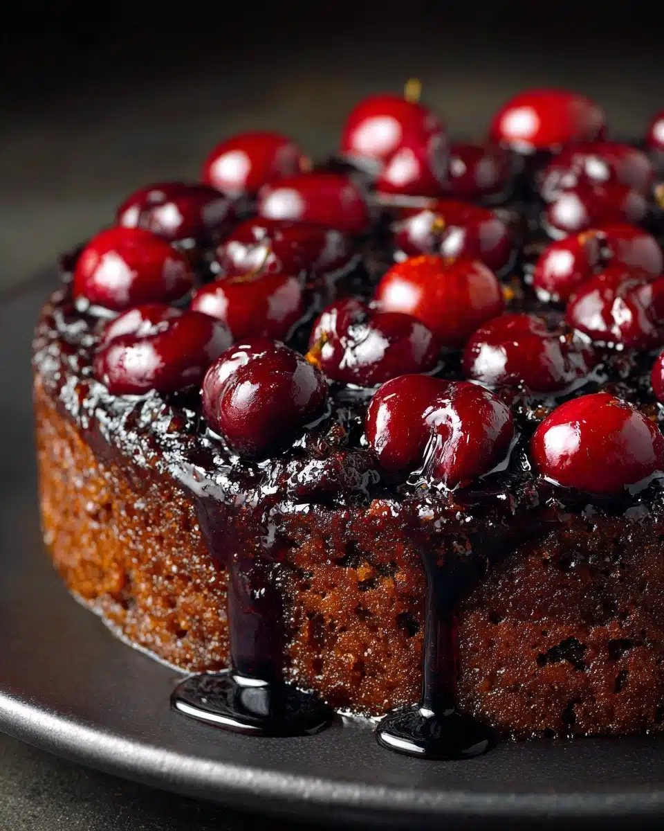 Chocolate Cherry Upside Down Cake Recipe