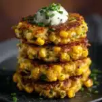 CHEESY CORN FRITTERS Recipe