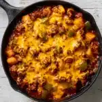 Cheesy Sloppy Joe Potato Skillet Recipe