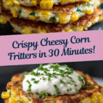 CHEESY CORN FRITTERS Recipe