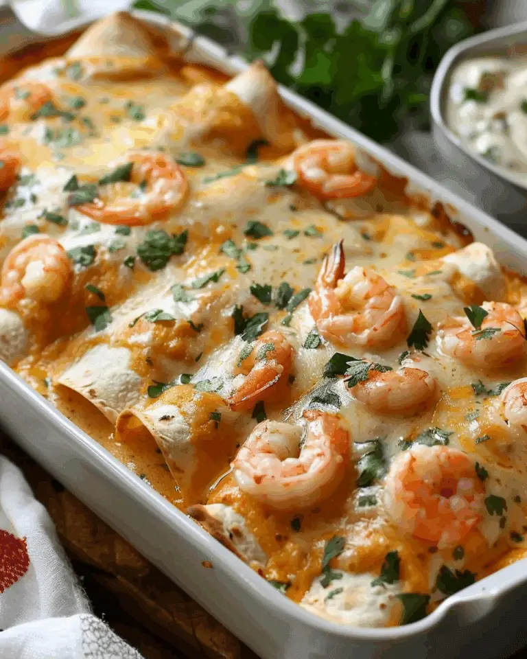 Shrimp Enchiladas with Cream Sauce