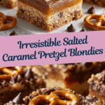 Salted Caramel Pretzel Blondies Recipe