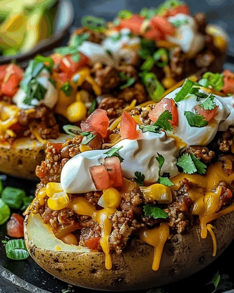 Taco Loaded Baked Potatoes