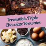 These Triple Chocolate Brownies deliver an intense chocolate experience that’s impossible to resist Recipe