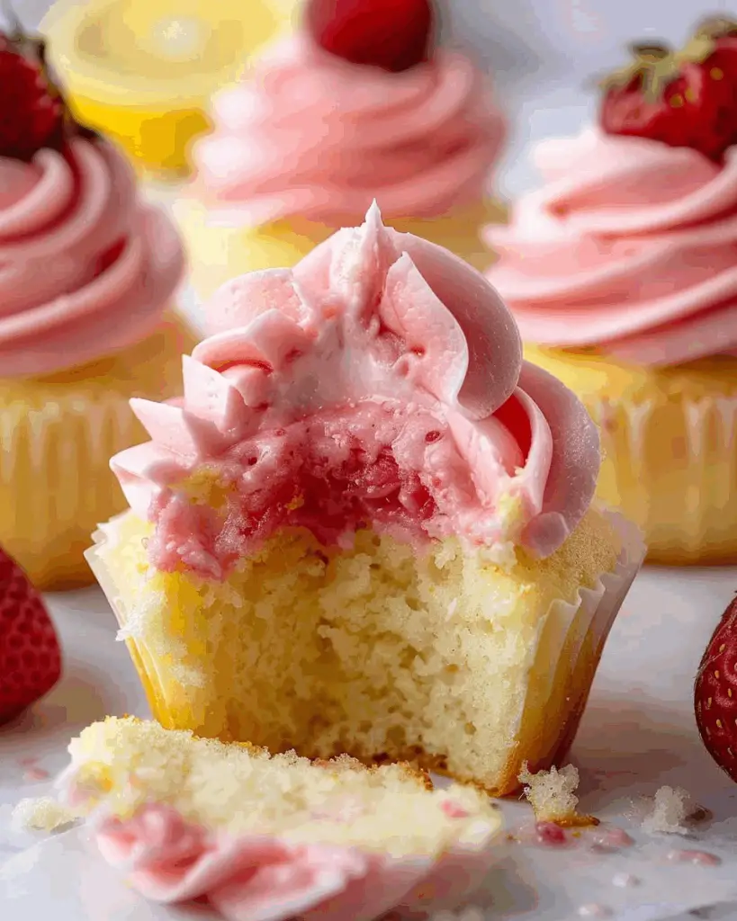 Strawberry Lemonade Cupcakes