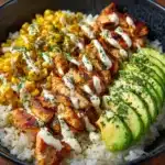 the best Street Corn Chicken Rice Bowl Recipe