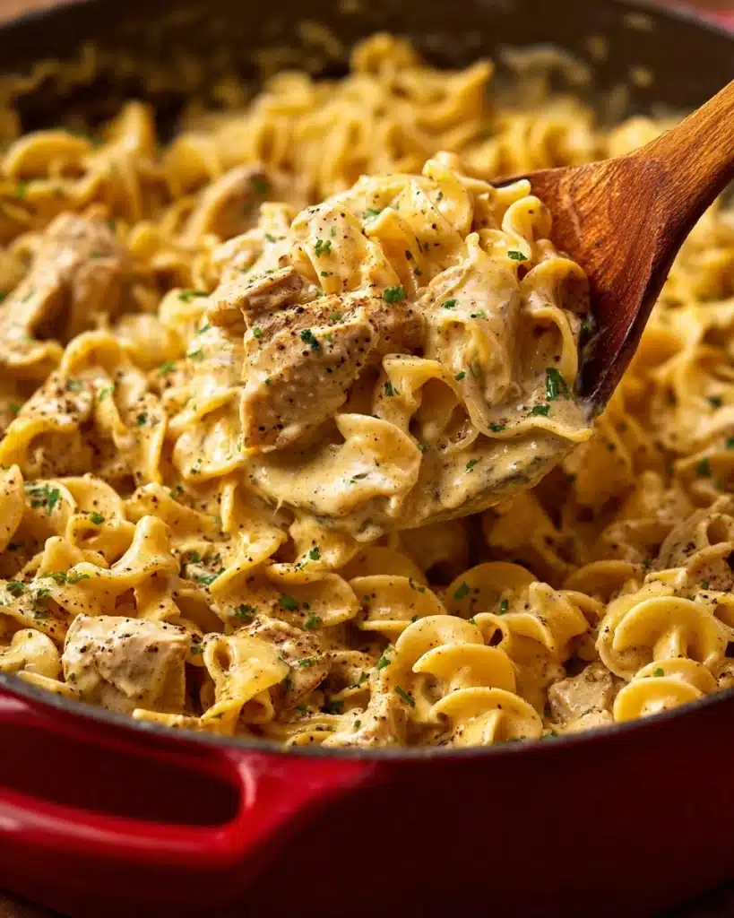 One Pot Chicken and Noodles Skillet Recipe