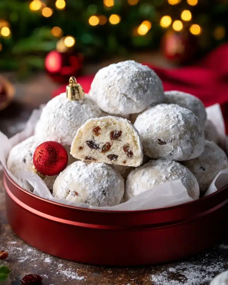 Cranberry Orange Snowball Cookies Recipe