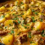 Cheesy One Pot Beef and Potatoes Recipe