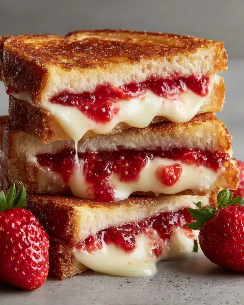 Fried Strawberry Cheesecake Sandwiches Recipe