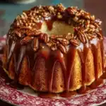 Caramel Brown Sugar Pound Cake with Candied Pecans Recipe