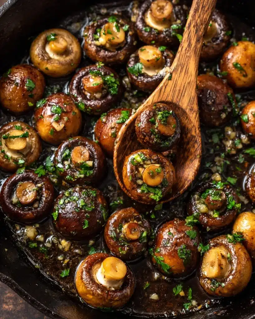 Honey Balsamic Garlic Mushrooms Recipe