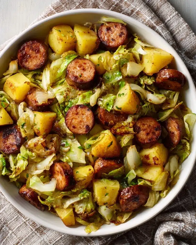 {20 Minute} Kielbasa Cabbage Potato Skillet Recipe