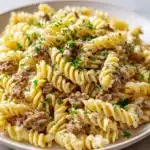 Beef and Rotini in Garlic Parmesan Sauce Recipe