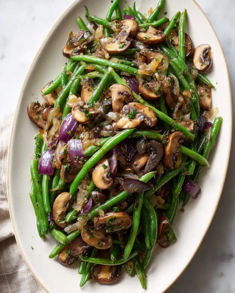 Green Beans with Mushrooms Recipe