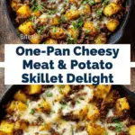 One-Pan Cheesy Meat & Potato Skillet Recipe