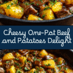 Cheesy One Pot Beef and Potatoes Recipe