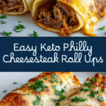 Delicious Keto Philly Cheesesteak Roll Ups Recipe