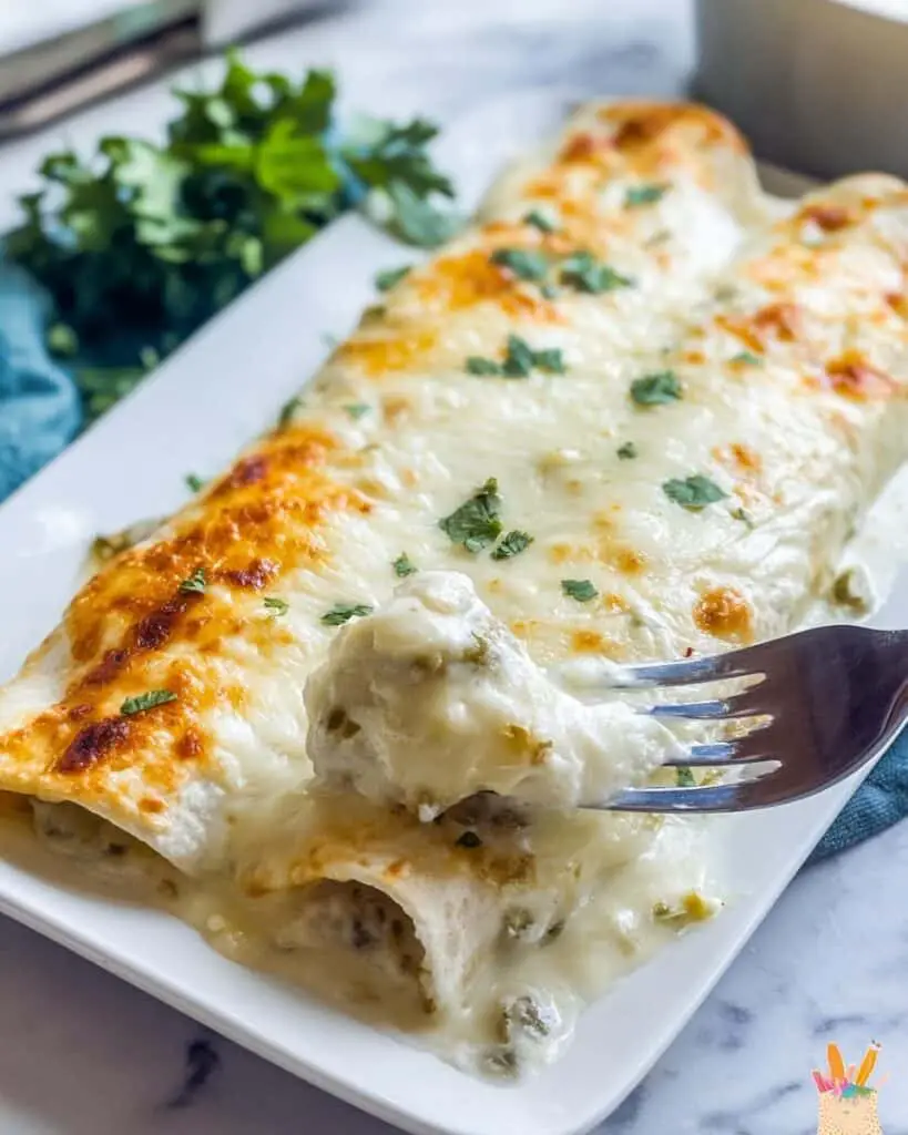Creamy White Chicken Enchiladas Recipe