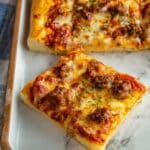 Sheet Pan Pizza with Sausage and Mozzarella Recipe