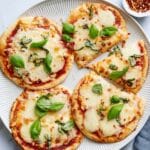 Easy Pita Pizza Recipe with Marinara and Mozzarella Recipe