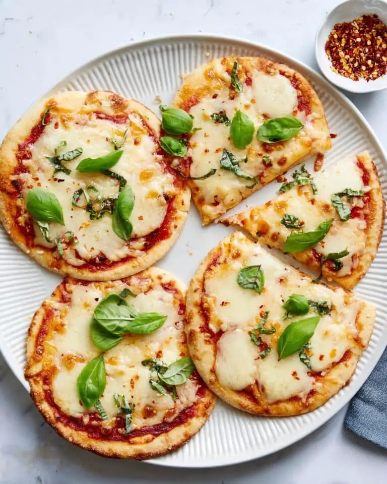 Easy Pita Pizza Recipe with Marinara and Mozzarella Recipe