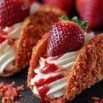 Savory Strawberry Crunch Cheesecake Tacos Recipe