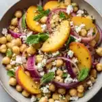 Chickpea Peach Salad with Honey Lime Dressing Recipe 6 Chickpea Peach Salad with Honey Lime Dressing Recipe