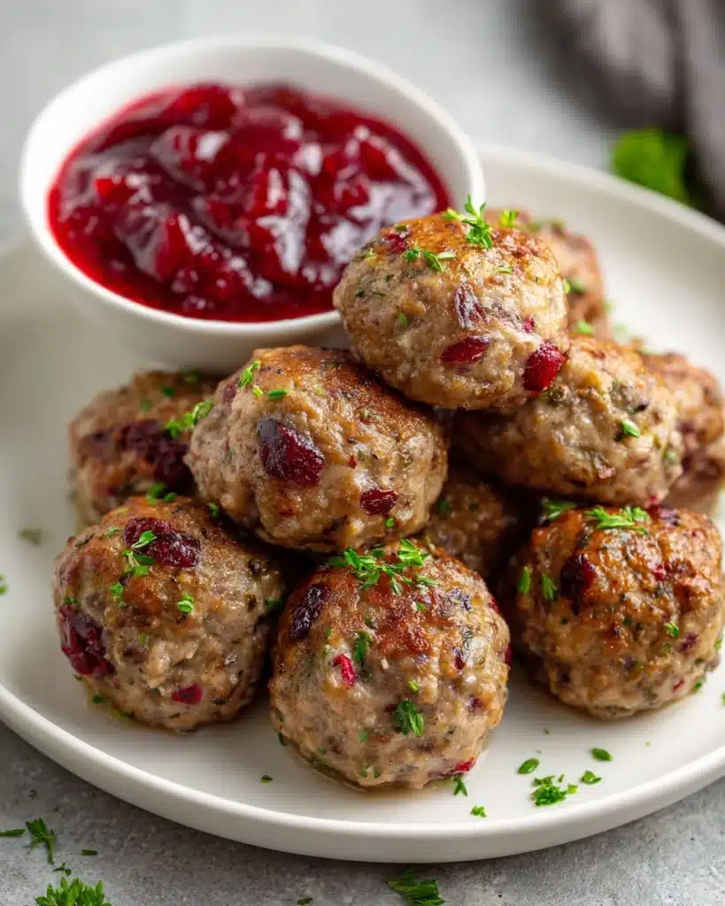 Turkey and Stuffing Meatballs Recipe
