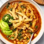 Creamy White Bean Chicken Enchilada Soup Recipe