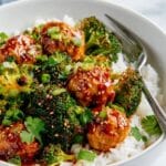 Sweet & Spicy Sesame Chicken Meatball Bowls Recipe