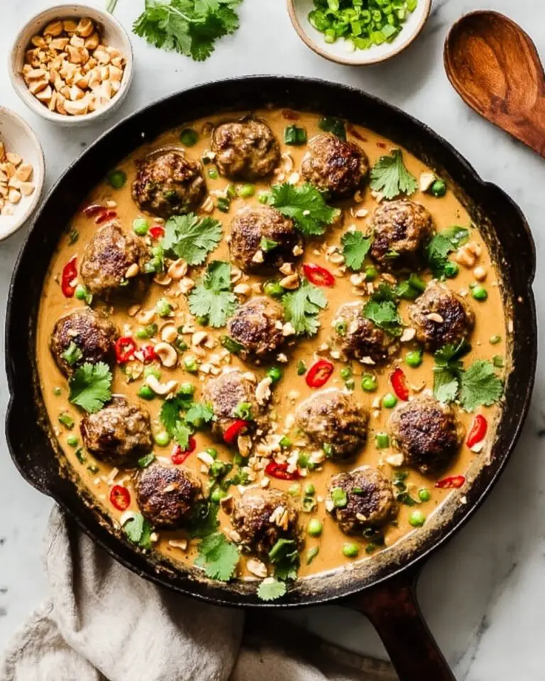 Cilantro Chicken Meatballs in Mango Coconut Sauce Recipe
