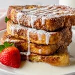 Churro French Toast with Cinnamon Sugar and Vanilla Glaze Recipe