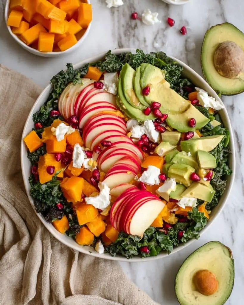 Kale Fall Salad with Roasted Butternut Squash Recipe