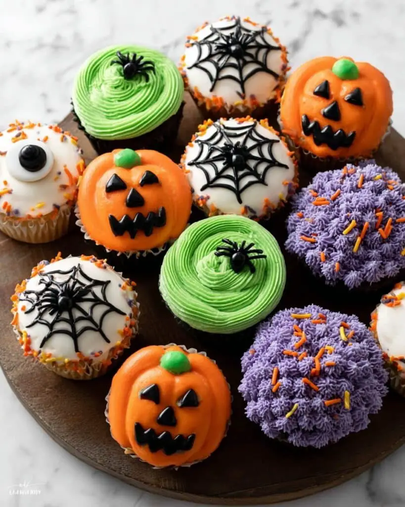 Easy Decorated Halloween Cupcakes Recipe