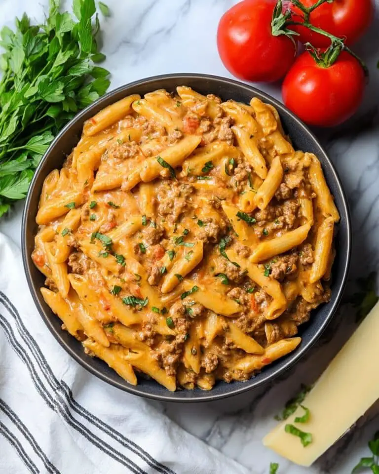 Easy High Protein Creamy Beef Pasta Recipe